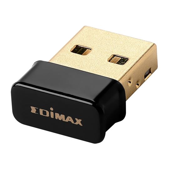 EDIMAX N150 Wi-Fi 4 Nano USB Adapter. Wireless 802.11b/g/n. Data Rate up to 150Mbps (2.4GHz) 64/128-bit WEP, WPA, WPA2 Encryption. WPS Button. 802.11e WMM Wireless QoS. Windows, MAC & Linux