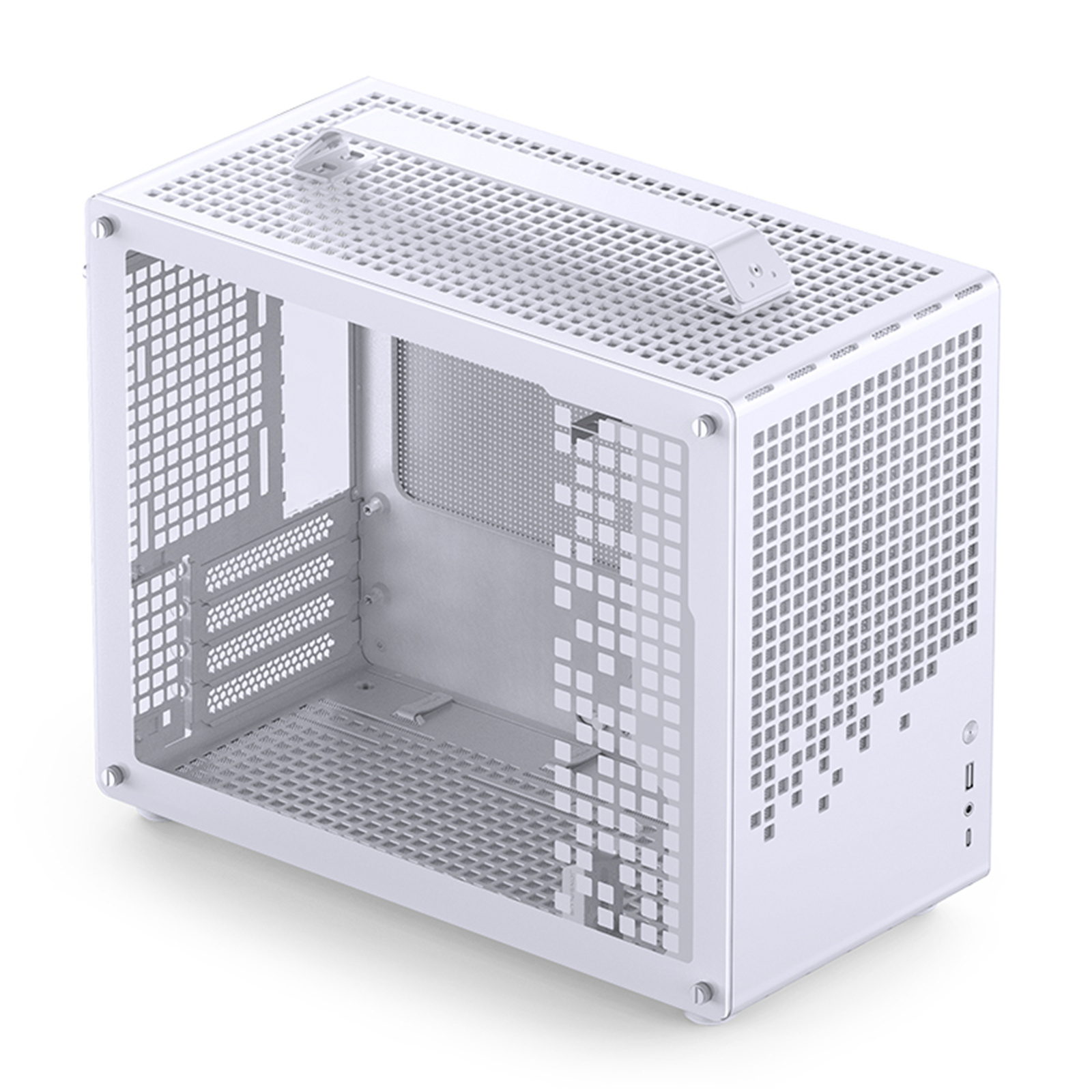 Jonsbo Z20 White mATX Mini Tower Gaming CaseWith Detachable Carrying Handle Tempered Glass CPU Cooler Support Upto 164mm GPU Support Upto 363mm 4x PCI Slot 240mm Radiator Supported Front I/O: 1x USB 3.2 1x Type C HD Audio